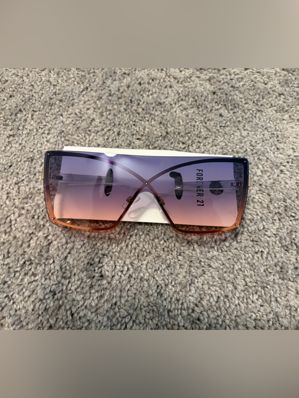 Forever 21 Brown Frame Sunglasses with Purple Tint